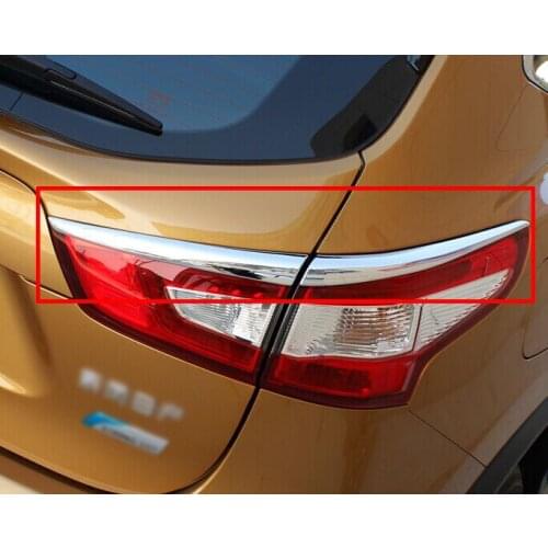 For Nissan Qashqai J11 2014-2016 ABS Chrome Tail Light Rear Back Frame Lamp Trim molding