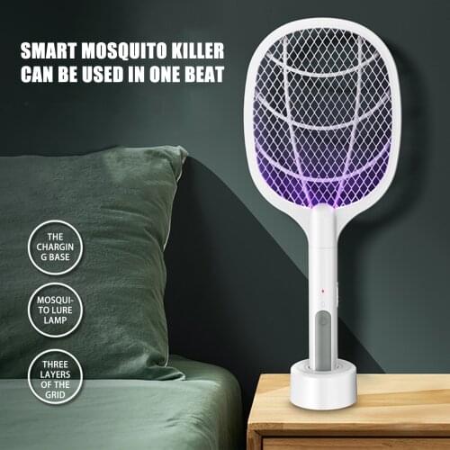 Electric Fly Mosquito Swatter Bug Racket Insects Killer Home Garden Pest Bug Anti Mosquito Fly Trap Rechargeable Bug Zapper