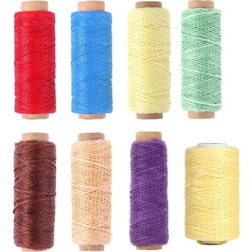 150D 50m Wear Resistant Wax Sewing Threads Purse Sewing Line Thread Craft DIY Handmade Tool Hand Stitching For DIY Leather