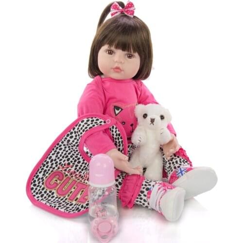 Large size 60cm Silicone Reborn Baby Doll Toys 24inch Vinyl Princess Toddler Girl Babies Doll High Quality Gift Bebes reborn