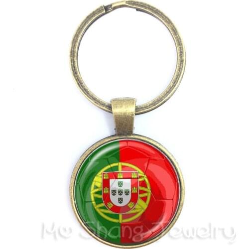 Fashion Keychains Senegal,Serbia,Switzerland,Sweden,Portugal,Nigeria And So On Nation Flag Football Keyring