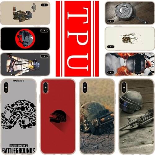 Soft TPU case For iPhone 12 Mini 11 Pro XS Max XR X 8 7 6 Plus 5S SE S Cover pubg level 3 helmet 2020