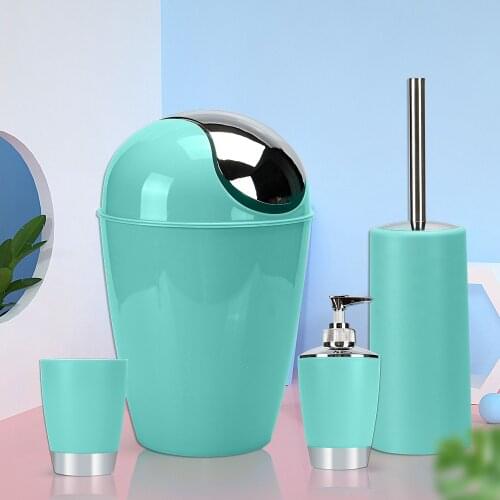 Bathtub Set, Bathroom Simple Set, Plastic Bathroom Wash Set, Four-piece Cone Electroplating Wash Set