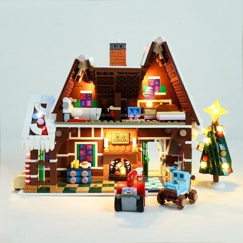 LED Light Kit For 10267 Creator Gingerbread House Christmas Village scenery Blocks Bricks Only Lighting Kit Not Include Model