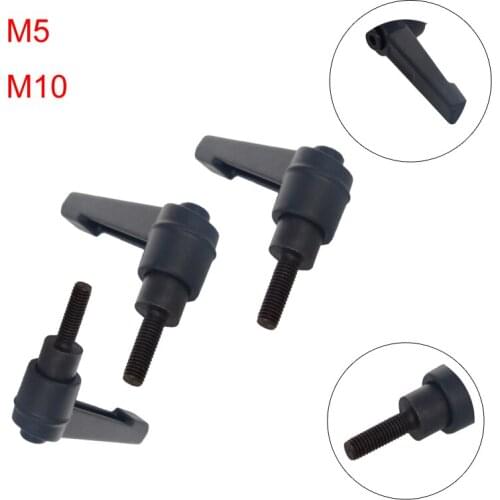 High Quality 1~3pcs M5 M10 Thread Adjustable Handle 50mm/80mm Handle Length Black Zinc Alloy Adjustable Lever Handle Clamping