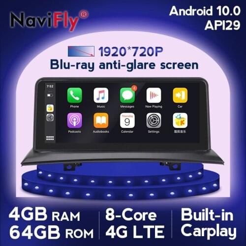 NaviFly New Carplay Android 10 Car dvd radio multimedia Player GPS Navigation for BMW X3 E83 2004-2010 Original without screen