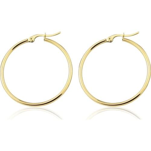 New Fashion Jewelry Stainless Steel Smooth Twisted Wire Twist Earrings For Womens Party Wedding Gifts Wholesale