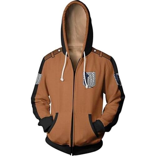 Attack on Titan Shingeki no Kyojin 3D hoodies Sweatshirts men women Anime Cosplay Costumes jacket coats Survey Corps Logo Tops