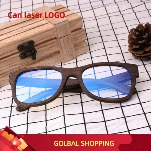 Handmade Unisex Blue Light Blocking Glasses For Women Men Bamboo Wood Frames Clear Eyeglasses Computer Goggles Spectacles