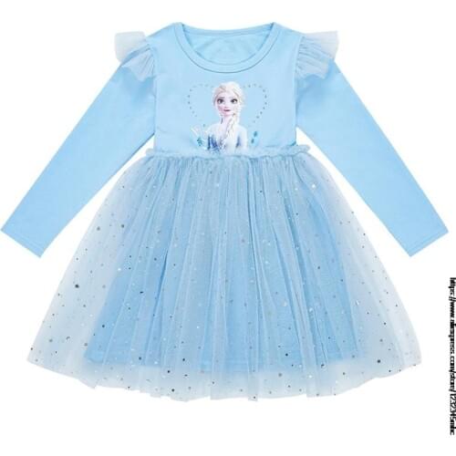 Disney Girls Dress Anna Cosplay Costume Snow Queen Elsa 2 Dresses Anna Dress for Birthday Party Dress Up Cosplay Costume