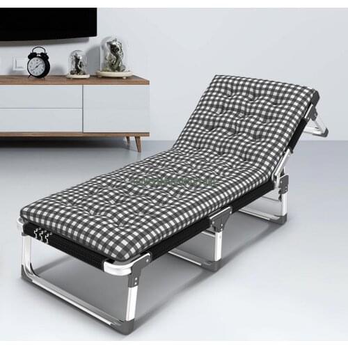 Aluminum Alloy Simple Folding Bed Reinforcement Lunch Break Sheet Man Office Nap Artifact Portable Couch Rocking Chair