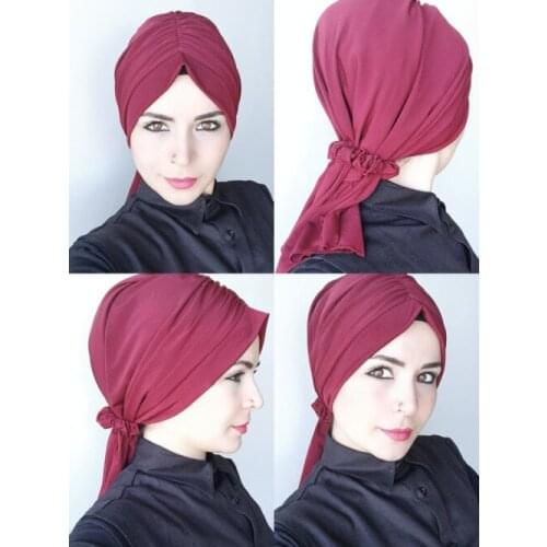 Buckle Shawl bathing cap Burgundy