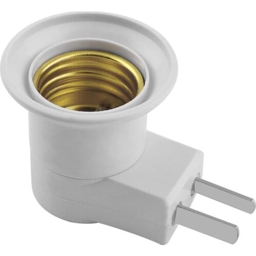 Wall Plug Type Lamp Holder Screw Mouth E27 Plastic Lamp Cap Socket Lamp Socket Converter Adapter Bulb Socket Extension