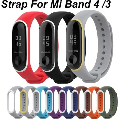 For MiBand 4 3 Silicone Wriststrap Mi Band 3 4 Strap Bracelet For Xiaomi Band Accessories