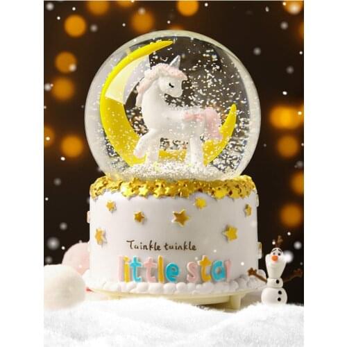 Snow globe sweetheart friend gift spouse gift romantic Mega Size Snow Globe Auto Snow Jet Luminous Musical