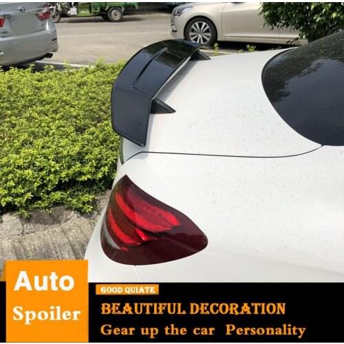 For Benz W213 E180 E200 E260 E300L 2016-2018 Spoiler With Light ABS Material Car Rear Wing Trunk Rear Spoiler Sport decoration