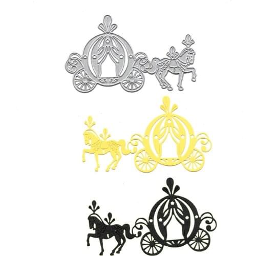 Medieval Carriage Metal Cutting Dies Scrapbooking Embossing Folders for Card Making Craft Stencil Hobby Punching Molds DIY