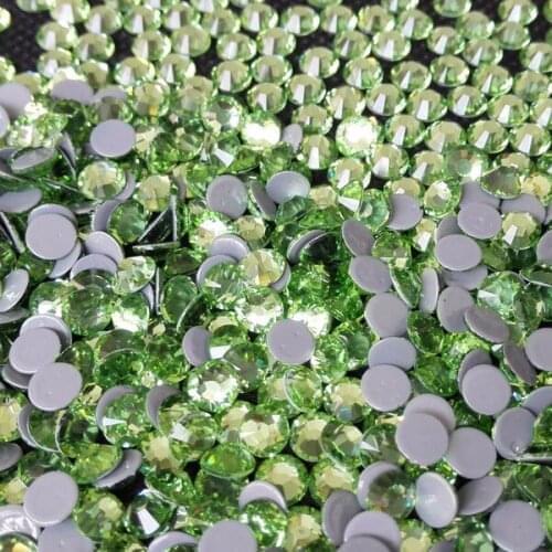 Rhinestone of high quality cutting ss20 peridot color 50 gross each pack 6a dmc shiny decoration for clothing free shipping