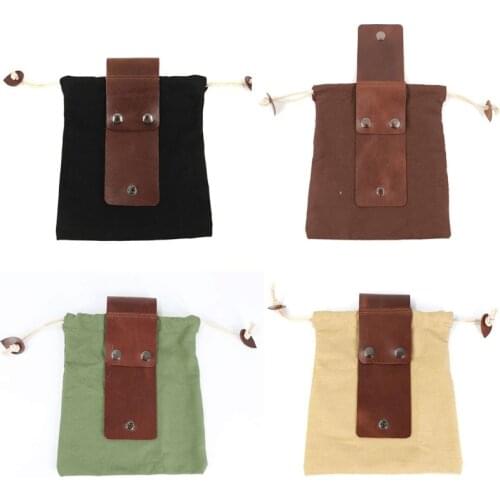 Tote Garden Tools Bag in Water Proof Canvas Foraging Bag Foraging Pouch Basket Leather Tool Portable Collapsible