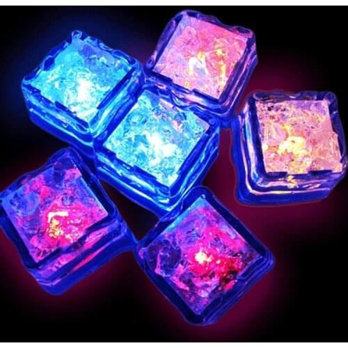 LED Ice Cubes Glowing Party Ball Flash Light Luminous Wedding Festival Christmas Bar Wine Glass Decoration Supplies