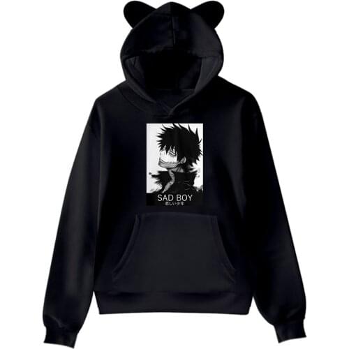 Anime My Hero Academia Hoodies Midoriya Izuku Hoodies Boys Girl Sweatshirt Cat Ears Kids hoodie Spring Autumn Warm Pullover
