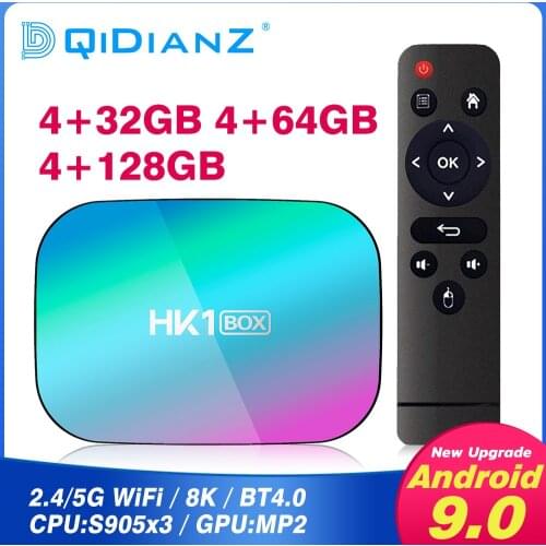 HK1Box Android 9.0 Smart TV BOX 4K Set Top Box Media Player Amlogic S905X3 android tv smart tv PK H96 MAX x96 mini X96 max t95