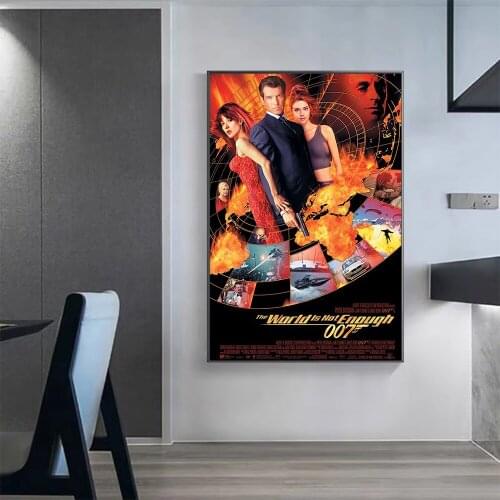 V0338 The World is Not Enough (2) Vintage Classic Movie Wall Silk Cloth HD Poster Art Home Decoration Gift