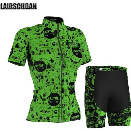 LairschDan cycling wear for women mtb clothing road bicycle wear summer 2021 cycling jersey set bike dress suit tenue velo femme