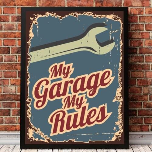 Car Service Sign Vintage Posters and Prints Garage Retro Wall Art Canvas Painting Gas Auto Parts Batteries Picture Wall Decor