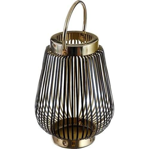 Vitale Andhra Platinum Metal Stripe Candle holder