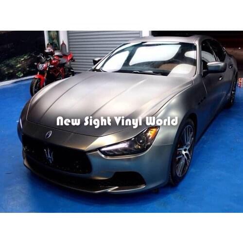High Quality Matte Metallic Grey Vinyl Matte Anthracite Metallic Wrap Air Free For Vehicle Wraps