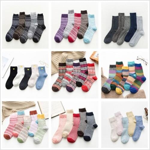 High Quality Winter Men Socks Soft Warm Dress Sock Against Cold Warm Wool Socks Winter Thick Harajuku Retro Casual Crew Socks