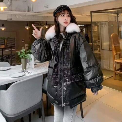 90% duck white down jacket 2021 new fashion coat winter clothes women hooded natural real fur thick warm outerwear plus size