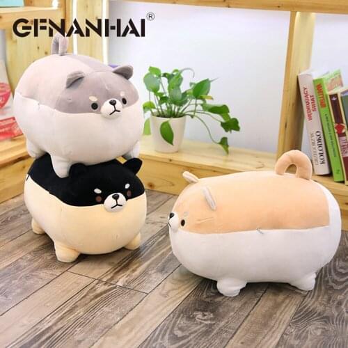 1pc 50cm cartoon shiba Inu dog plush pillow stuffed soft animal dog dolls cute fat shiba dog plush toy kids Christmas gift
