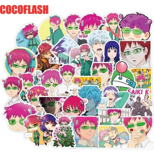 10/50Pcs/lot Cartoon Anime Saiki Kusuo no sai-nan Stickers Decal For Snowboard Luggage Car Fridge Laptop Phone Case Kids DIY