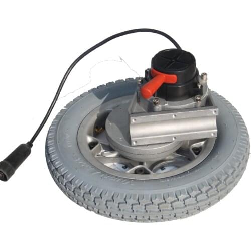 24v 12 inch brushless gear motor and real wheel for electric folding power wheelchair M12