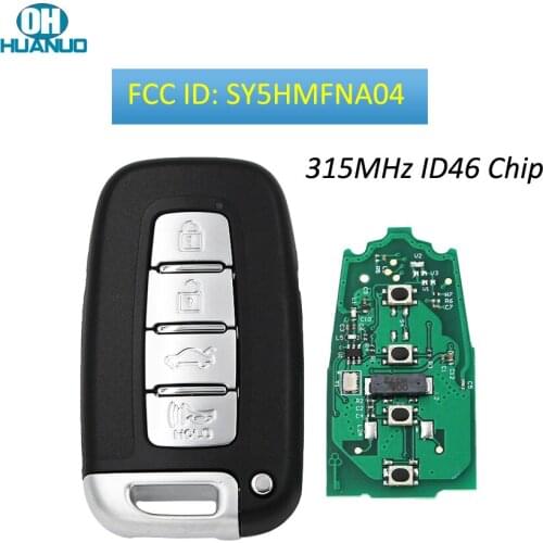 4B-Smart Prox Key Fob 315MHz ID46 for-Hyundai Equus Sonata Genesis-Kia Rio Optima 2011-2014 FCC: SY5HMFNA04