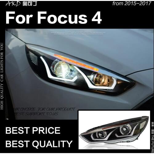 AKD Car Styling for Ford Focus Headlight 2015-2017 Focus 4 LED Head Lamp H7 D2H Hid Option Angel Eye Bi Xenon Beam Accessories