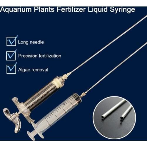 Aquarium Plants Growth Heathy Fertilizer Liquid Syringe 30cm 50cm Fish Tank Injector For Grass Tank Aquarium Tools