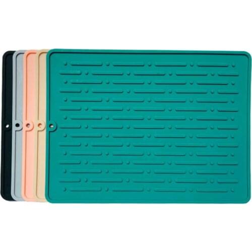 Large Kitchen Drain Pad Desk Mat Silica Gel Meal Dinner Plate Filter Cutting Board Slip Scald Pot Place Household Coaster