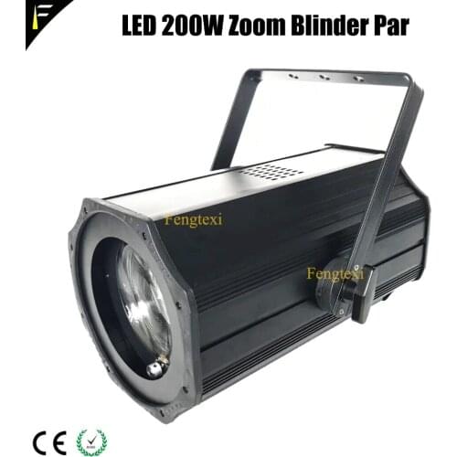 DMX512 Motorised Zoom LED COB Par 200w Theatre Spotlight LED Theater Spot 3000K/5600K Blinder Par Zoom 5-50 Degree