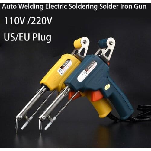 110V/220V 60W EU US Automatic Send Tin Gun Electric Soldering Iron Rework Station Desoldering Pump Welding Tool Solder Wire