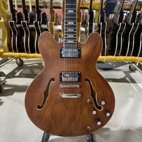 ES 335 Electric Guitar Semi Hollow Jazz Guitarar Glossy Finished Chrome Hardware High Quality Guitarar Free Shipping