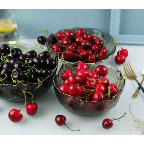 10pcs red&black color High imitation fake artificial Cherry Fruit&artificial plastic fake simulated Cherry fruit model