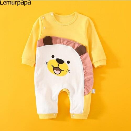Cartoon Baby Clothes Romper Onesie Infant Boy Girls Rompers Long Sleeve Animal Crocodile Bear Cotton Soft Baby Costume Child