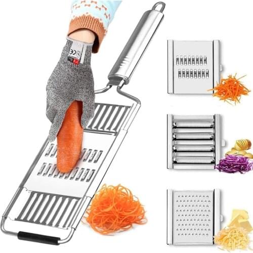 Multipurpose Vegetable Cutter Portable Stainless Steel Grater Cutter Multi-purpose Fruit Crusher Potato Peeler Kitchen Tool
