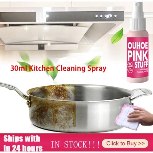Multifunctional Cleaning Spray Remove Heavy Oil Stains Gentle Kitchen 30ml Pink Cleaning Spray Household Kitchen Cleaning Tools