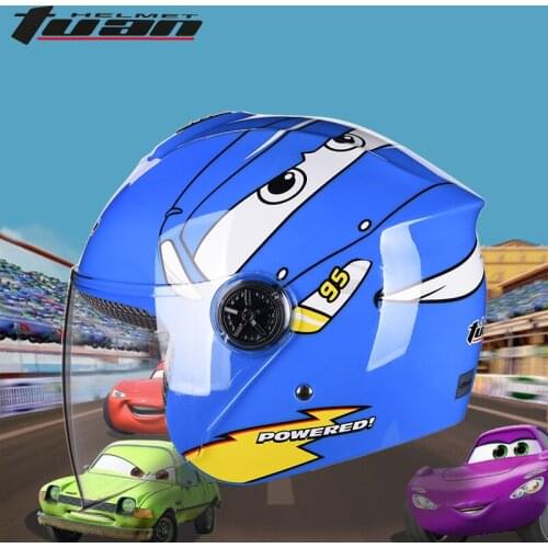 Motorcycle accessories Kids casco moto cartoon Children helmets boy girl electric bicycle child motorcycle helmet ABS PC lens