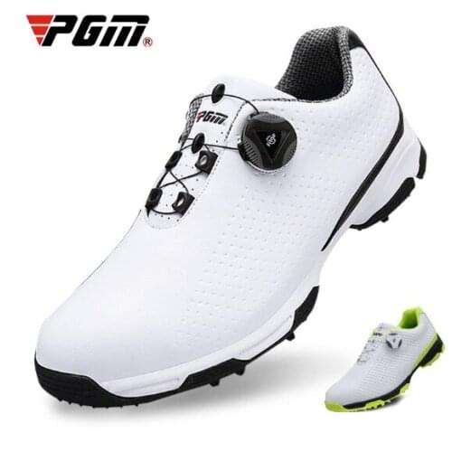 2019 New PGM Golf Shoes Men Sports Shoes Waterproof Knobs Buckle Breathable Anti-slip Mens Training Sneakers