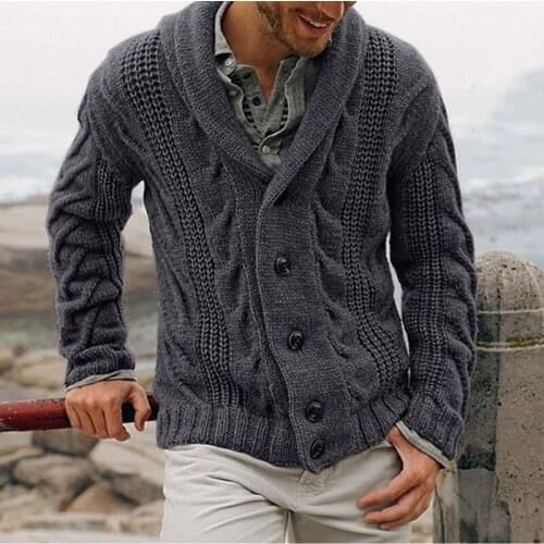 Autumn Knitted Sweater Coat Men 2020 Winter Thick Warm Solid Casual Cardigan Mens Sweaters And Cardigans Coat Slim Fit Knitwear